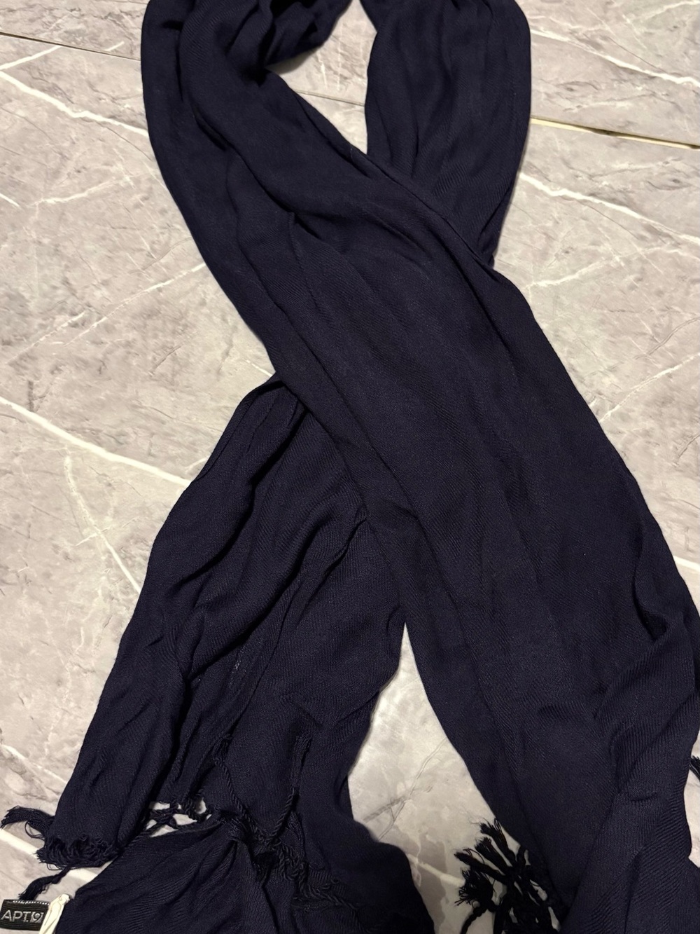Apt. 9 Women's Navy Lightweight Fringe Scarf